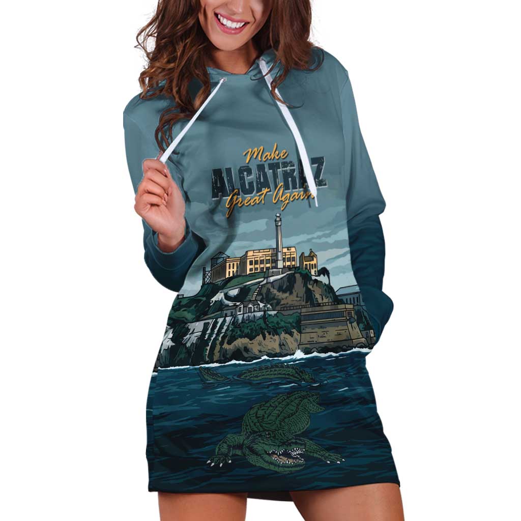 Make Alcatraz Great Again Hoodie Dress Vintage Retro - Wonder Print Shop