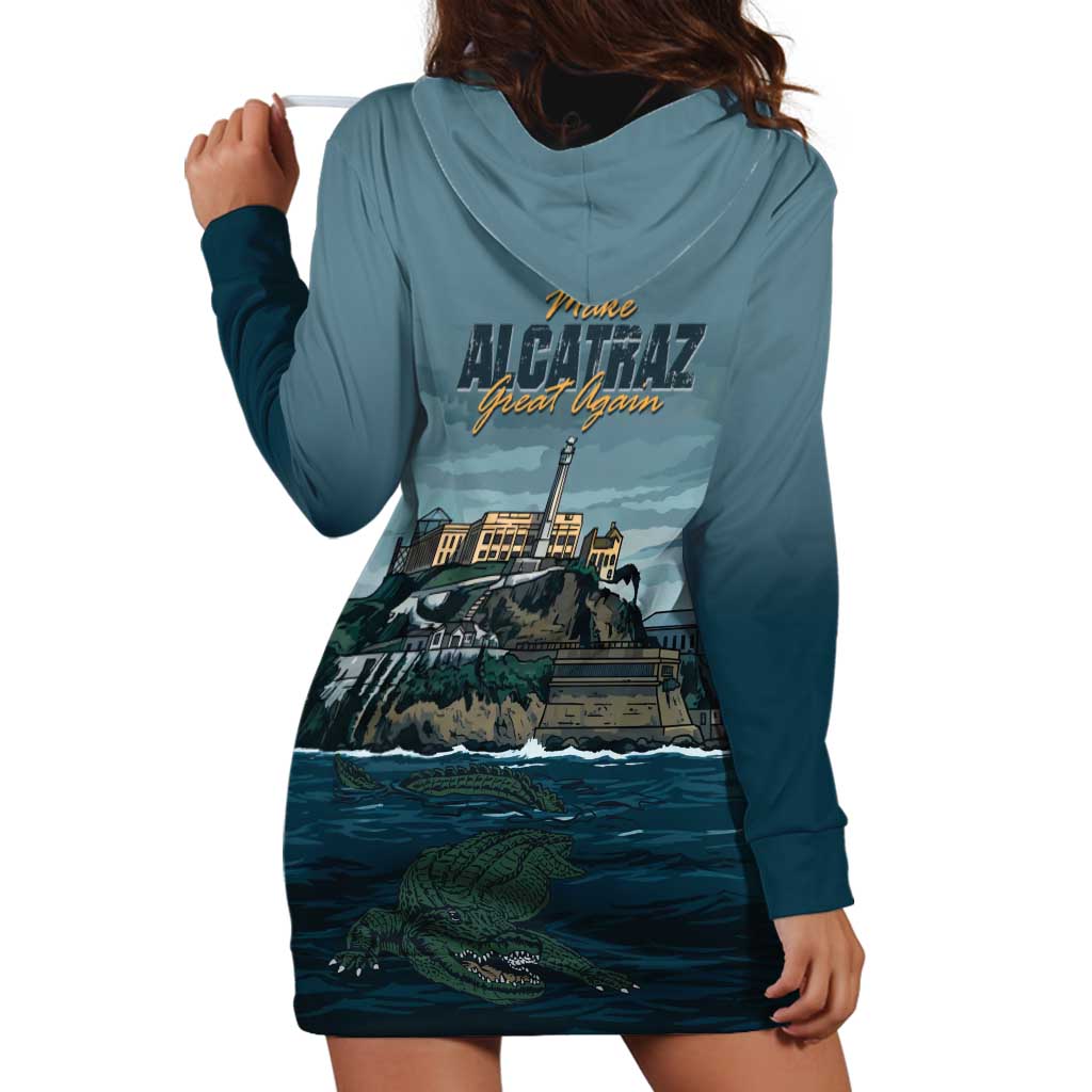 Make Alcatraz Great Again Hoodie Dress Vintage Retro - Wonder Print Shop