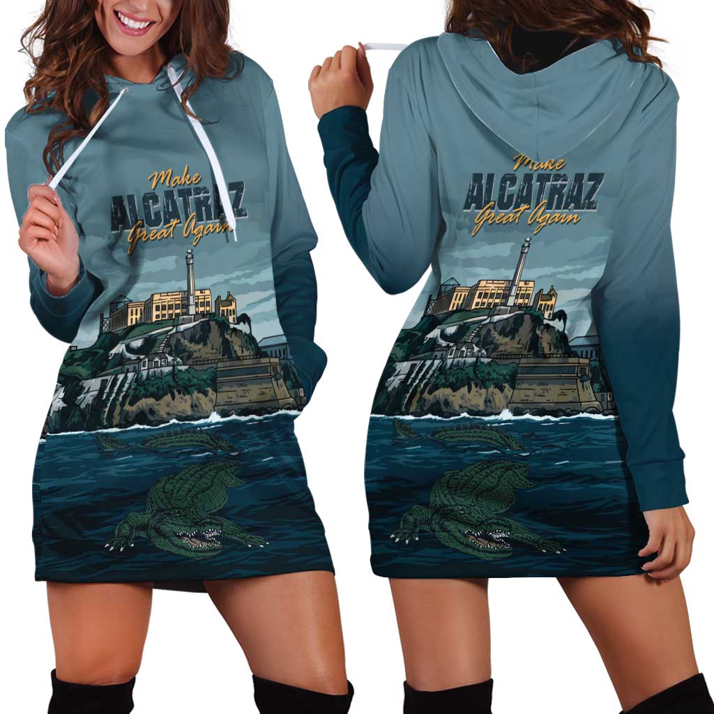 Make Alcatraz Great Again Hoodie Dress Vintage Retro - Wonder Print Shop