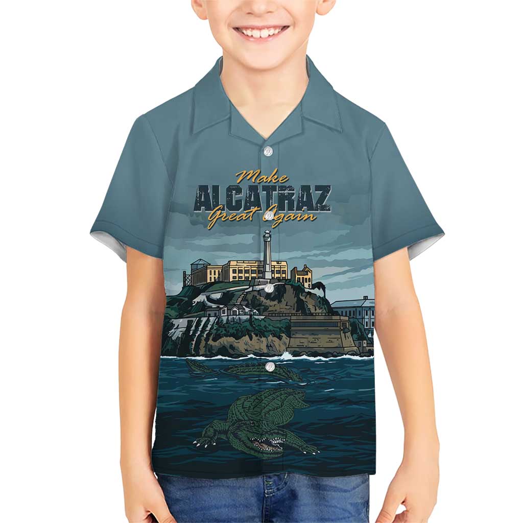 Make Alcatraz Great Again Kid Hawaiian Shirt Vintage Retro - Wonder Print Shop