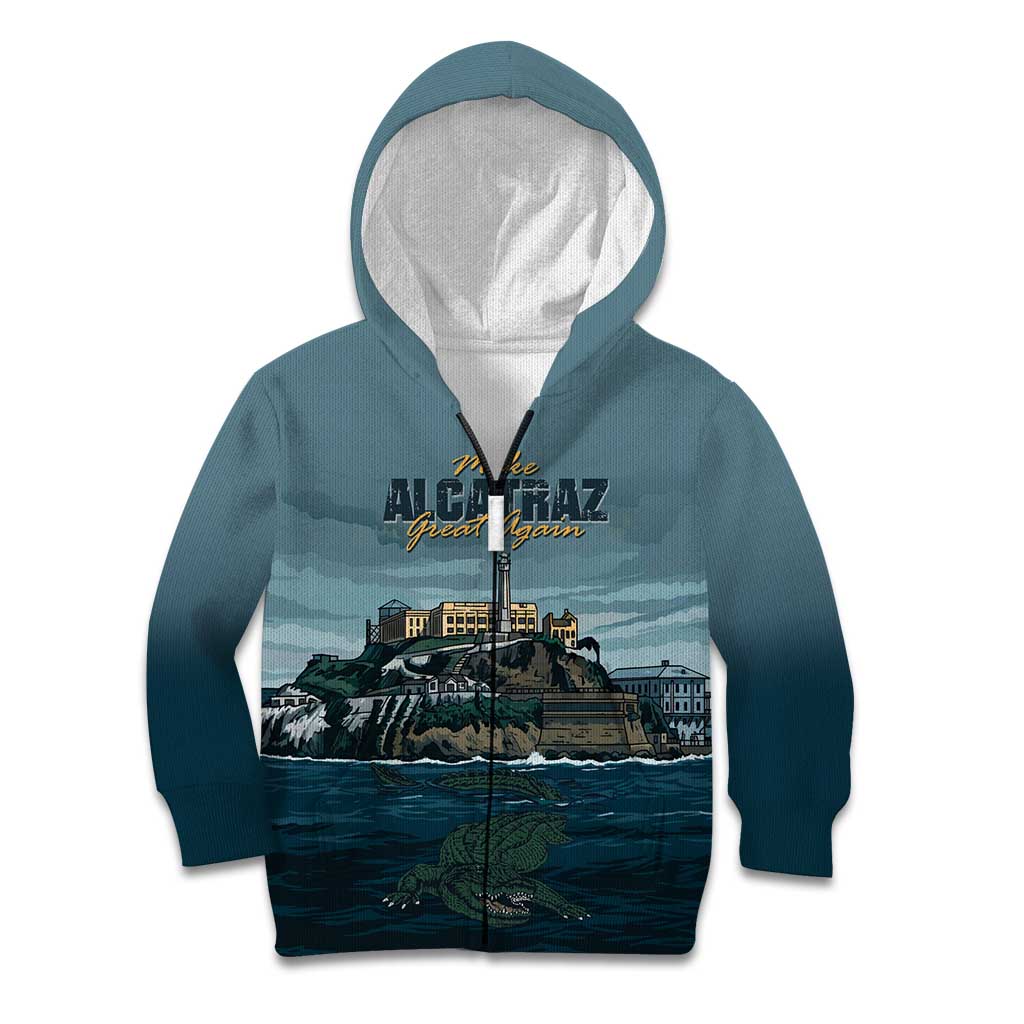 Make Alcatraz Great Again Kid Hoodie Vintage Retro - Wonder Print Shop