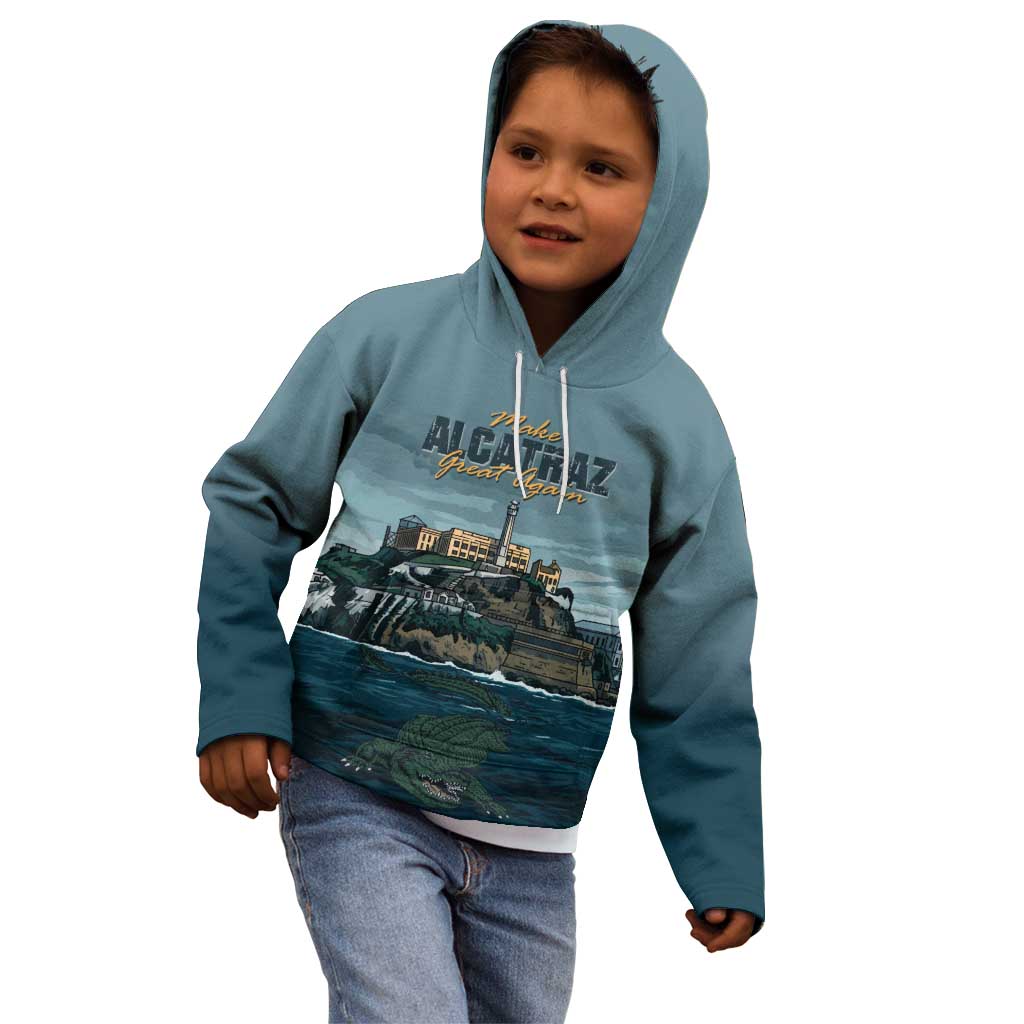 Make Alcatraz Great Again Kid Hoodie Vintage Retro - Wonder Print Shop