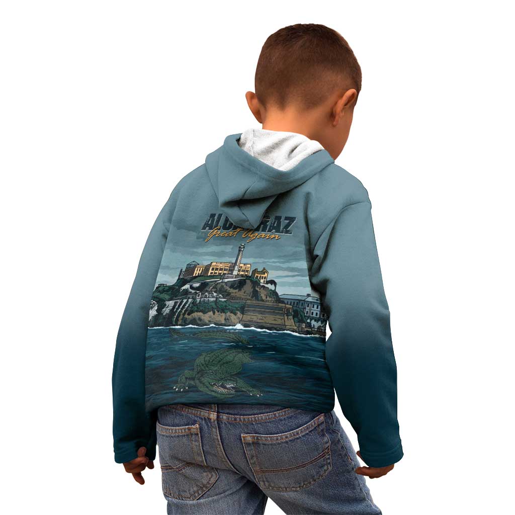 Make Alcatraz Great Again Kid Hoodie Vintage Retro - Wonder Print Shop