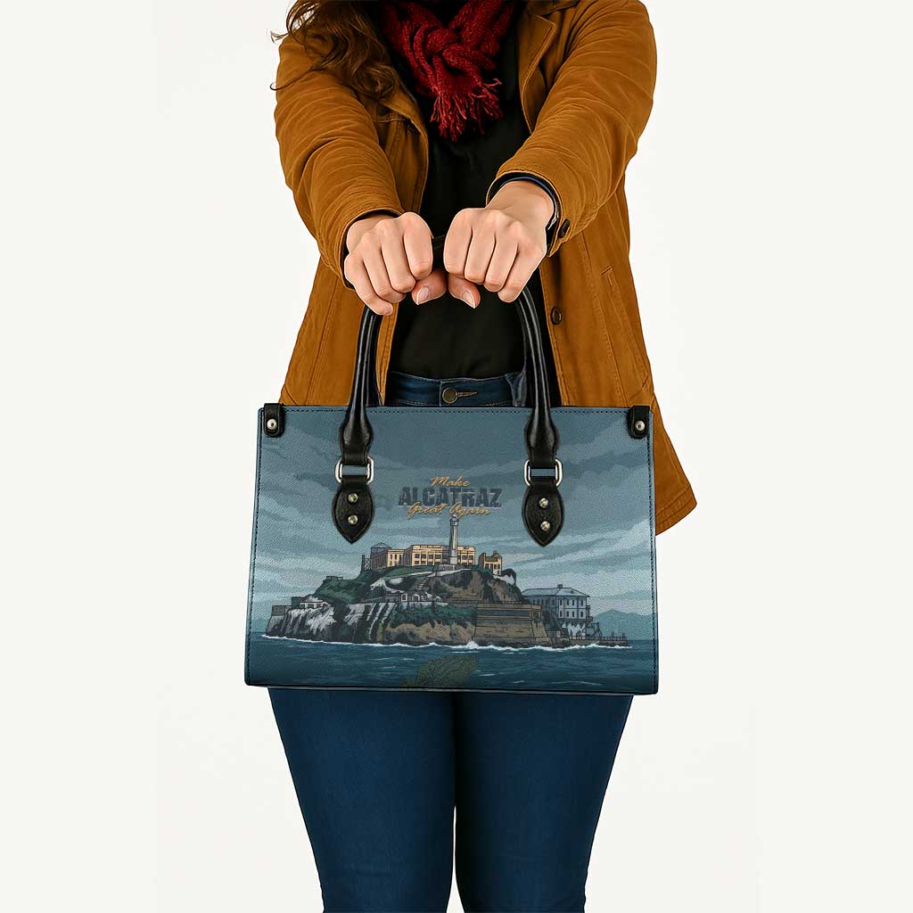 Make Alcatraz Great Again Leather Bag Vintage Retro - Wonder Print Shop