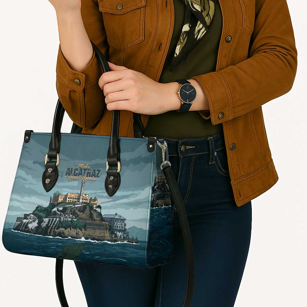 Make Alcatraz Great Again Leather Bag Vintage Retro - Wonder Print Shop