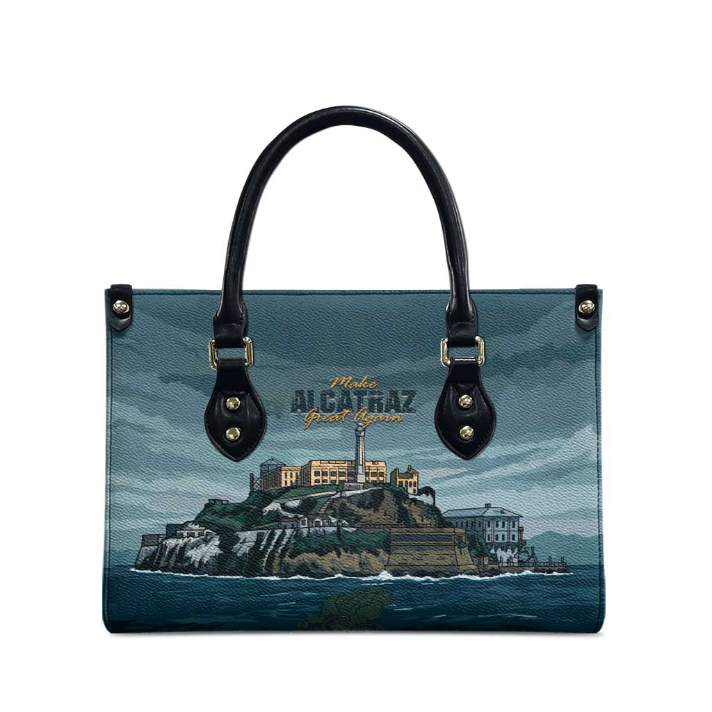 Make Alcatraz Great Again Leather Bag Vintage Retro - Wonder Print Shop