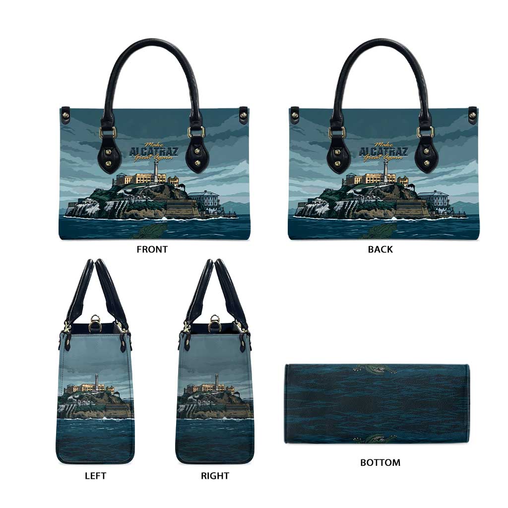 Make Alcatraz Great Again Leather Bag Vintage Retro - Wonder Print Shop