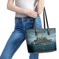 Make Alcatraz Great Again Leather Tote Bag Vintage Retro - Wonder Print Shop