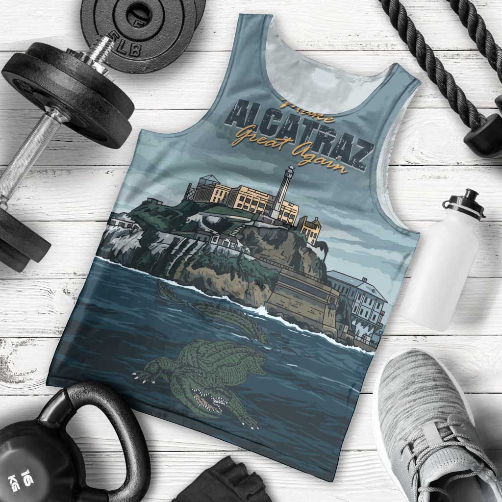 Make Alcatraz Great Again Men Tank Top Vintage Retro - Wonder Print Shop