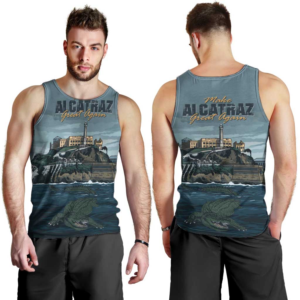 Make Alcatraz Great Again Men Tank Top Vintage Retro - Wonder Print Shop