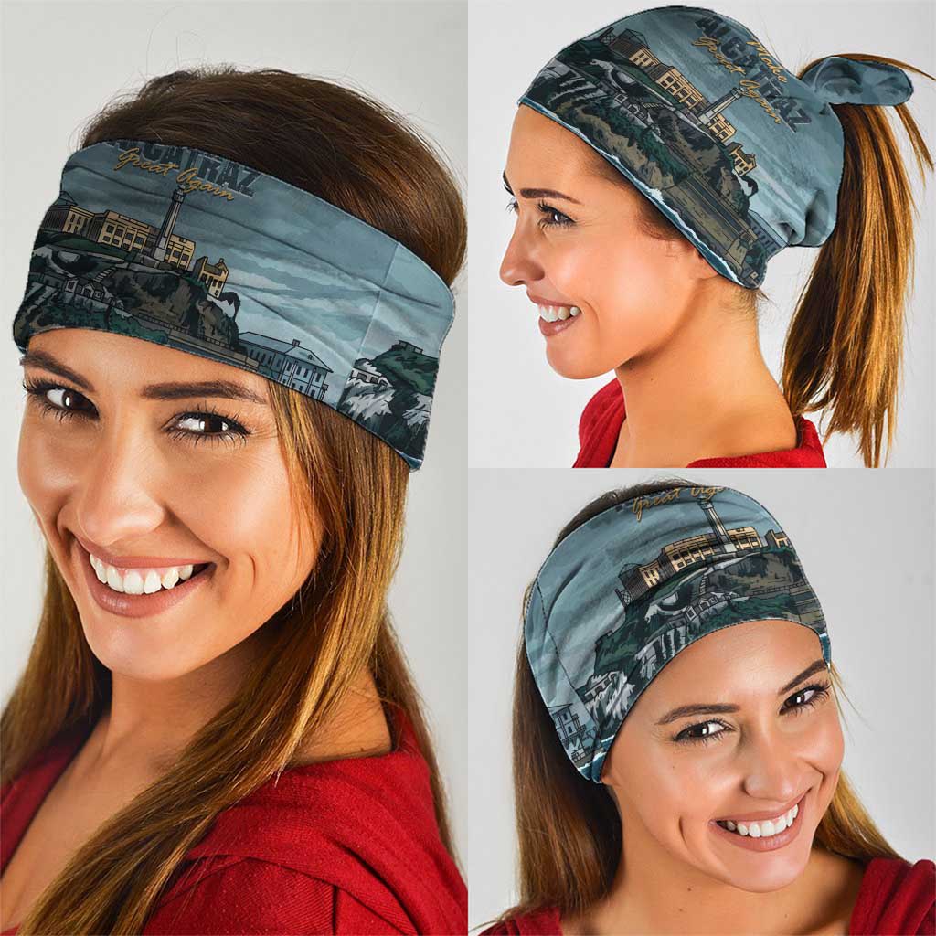Make Alcatraz Great Again Neck Gaiter Vintage Retro - Wonder Print Shop