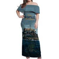 Make Alcatraz Great Again Off Shoulder Maxi Dress Vintage Retro - Wonder Print Shop