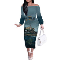 Make Alcatraz Great Again Off The Shoulder Long Sleeve Dress Vintage Retro - Wonder Print Shop