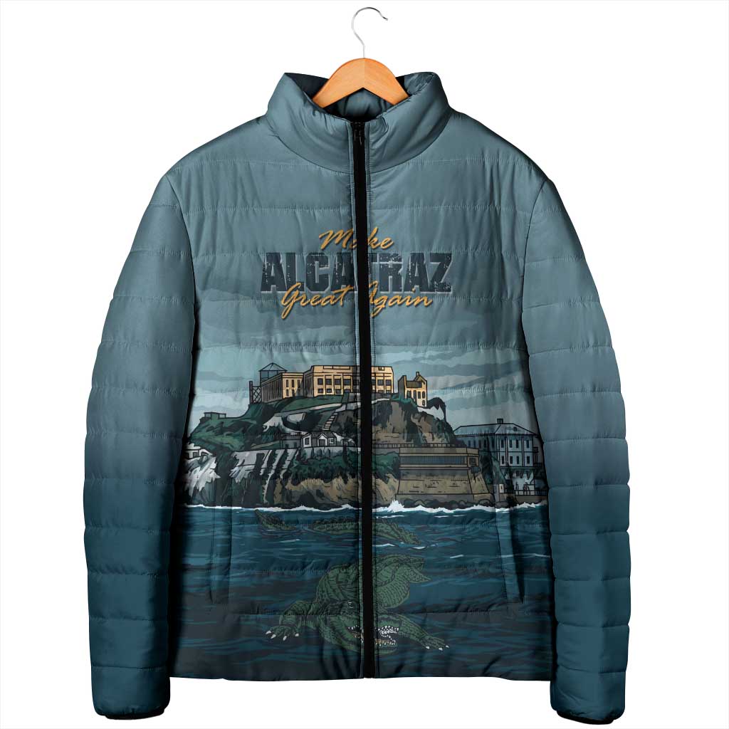 Make Alcatraz Great Again Padded Jacket Vintage Retro - Wonder Print Shop