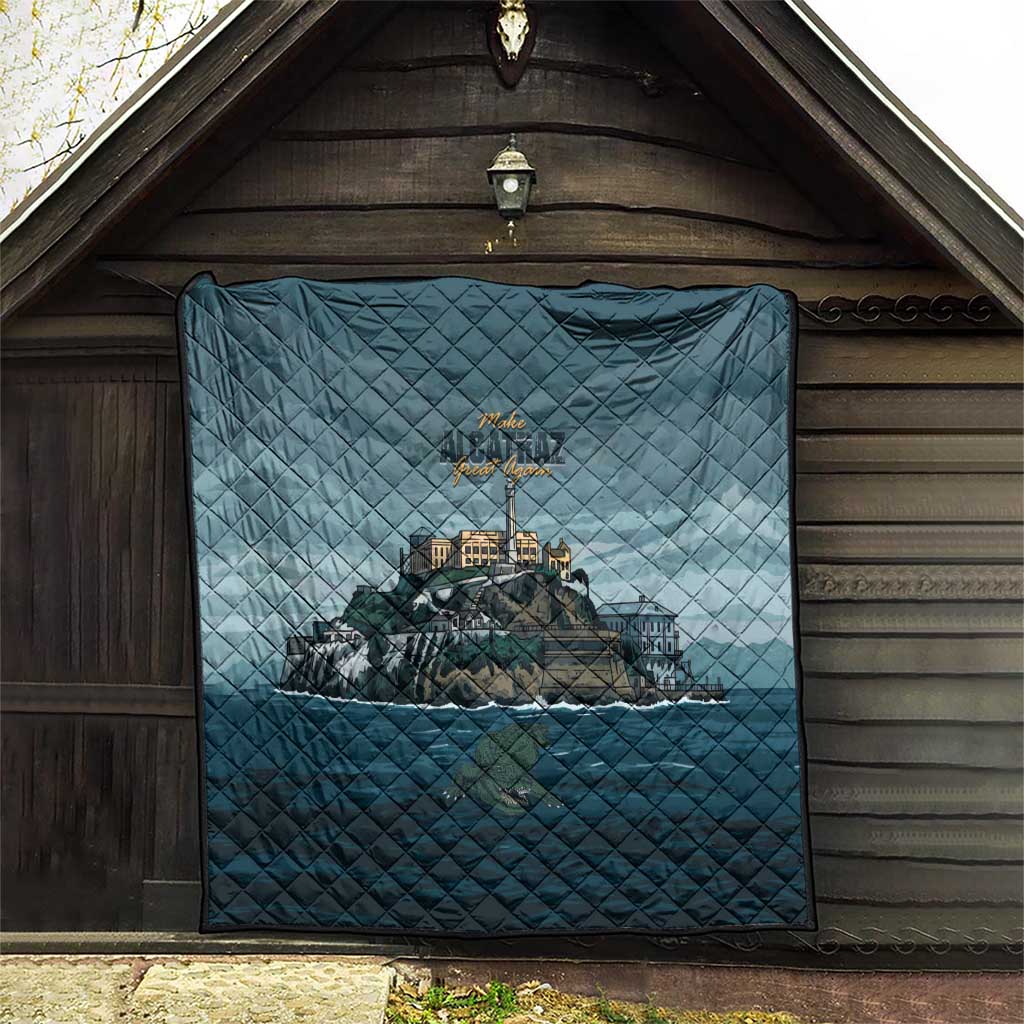 Make Alcatraz Great Again Quilt Vintage Retro - Wonder Print Shop
