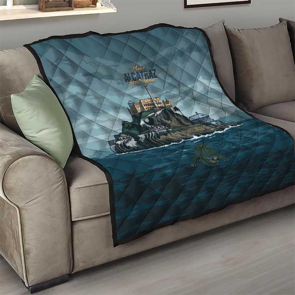 Make Alcatraz Great Again Quilt Vintage Retro - Wonder Print Shop