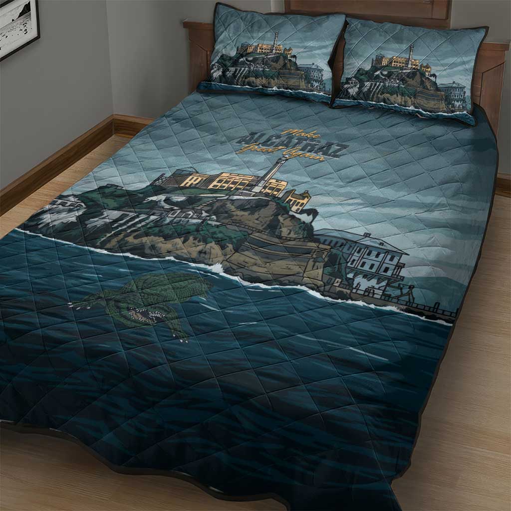 Make Alcatraz Great Again Quilt Bed Set Vintage Retro - Wonder Print Shop