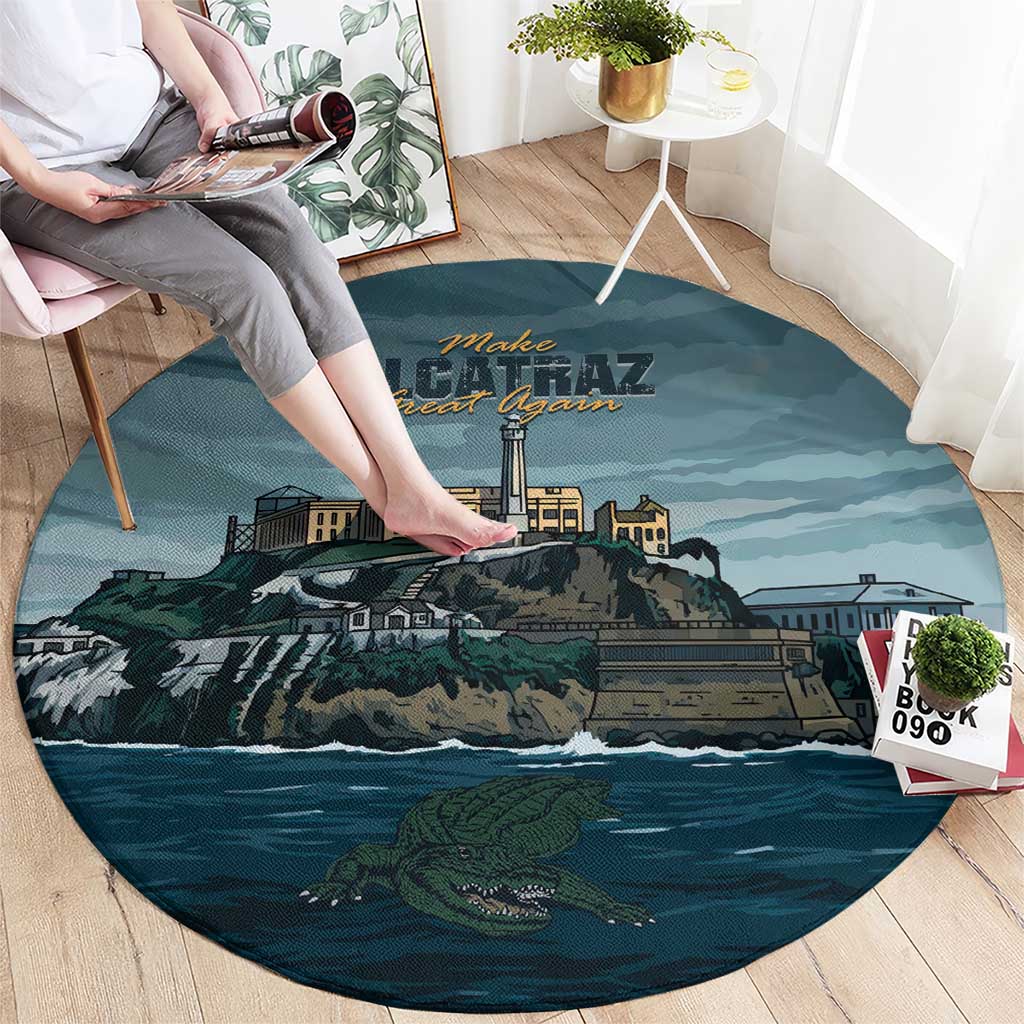 Make Alcatraz Great Again Round Carpet Vintage Retro - Wonder Print Shop