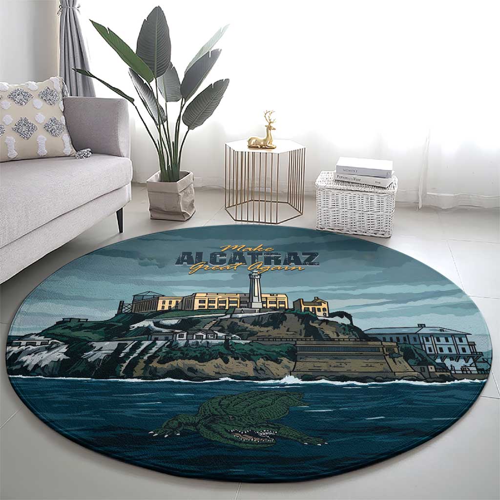 Make Alcatraz Great Again Round Carpet Vintage Retro - Wonder Print Shop