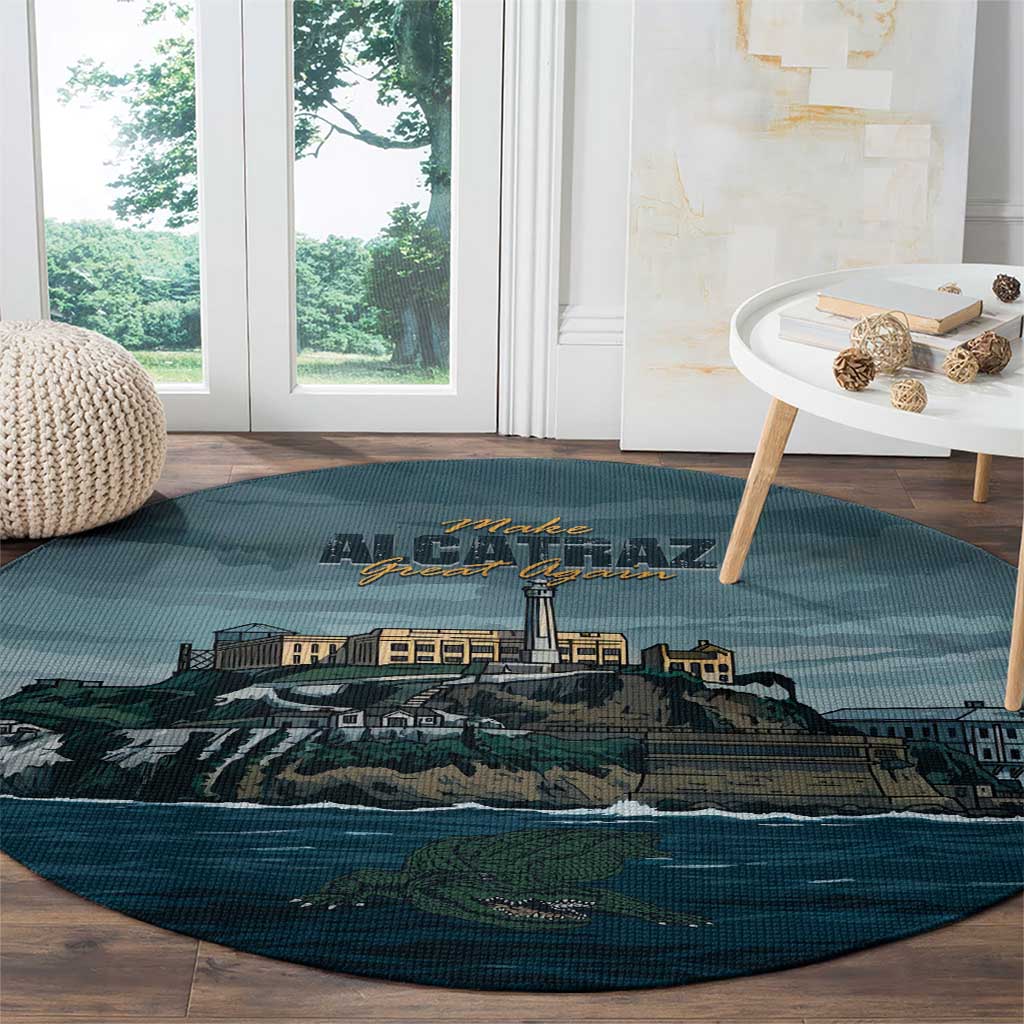 Make Alcatraz Great Again Round Carpet Vintage Retro - Wonder Print Shop