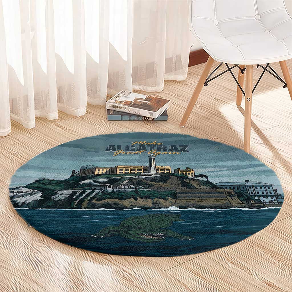 Make Alcatraz Great Again Round Carpet Vintage Retro - Wonder Print Shop