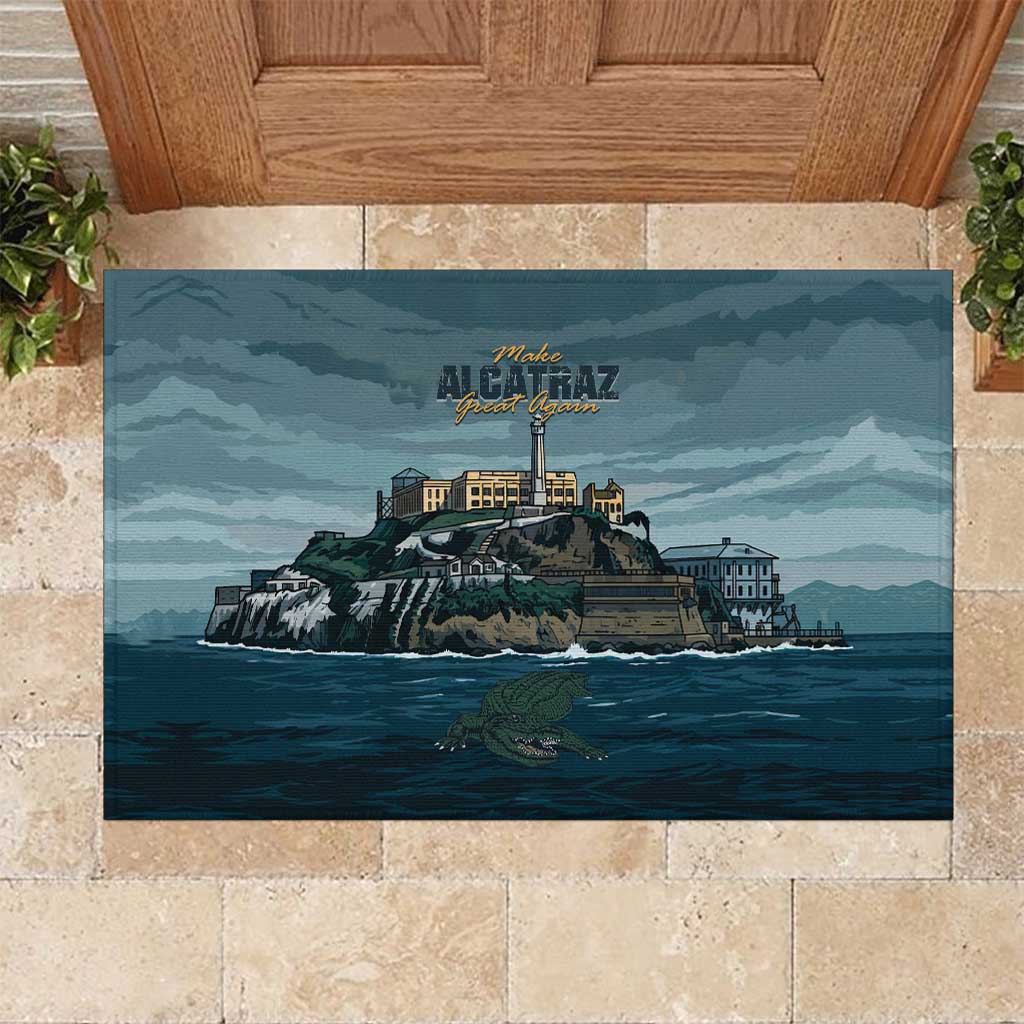 Make Alcatraz Great Again Rubber Doormat Vintage Retro - Wonder Print Shop
