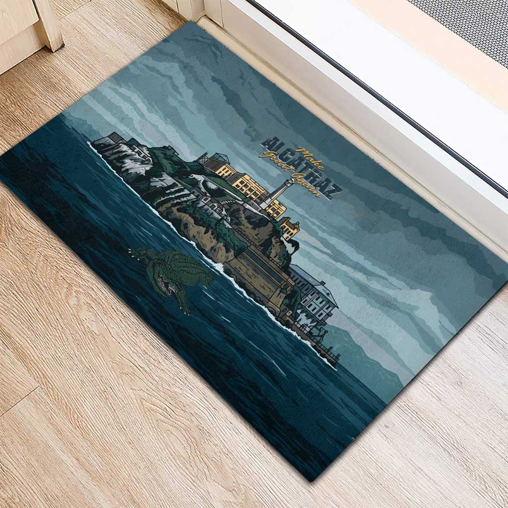 Make Alcatraz Great Again Rubber Doormat Vintage Retro - Wonder Print Shop