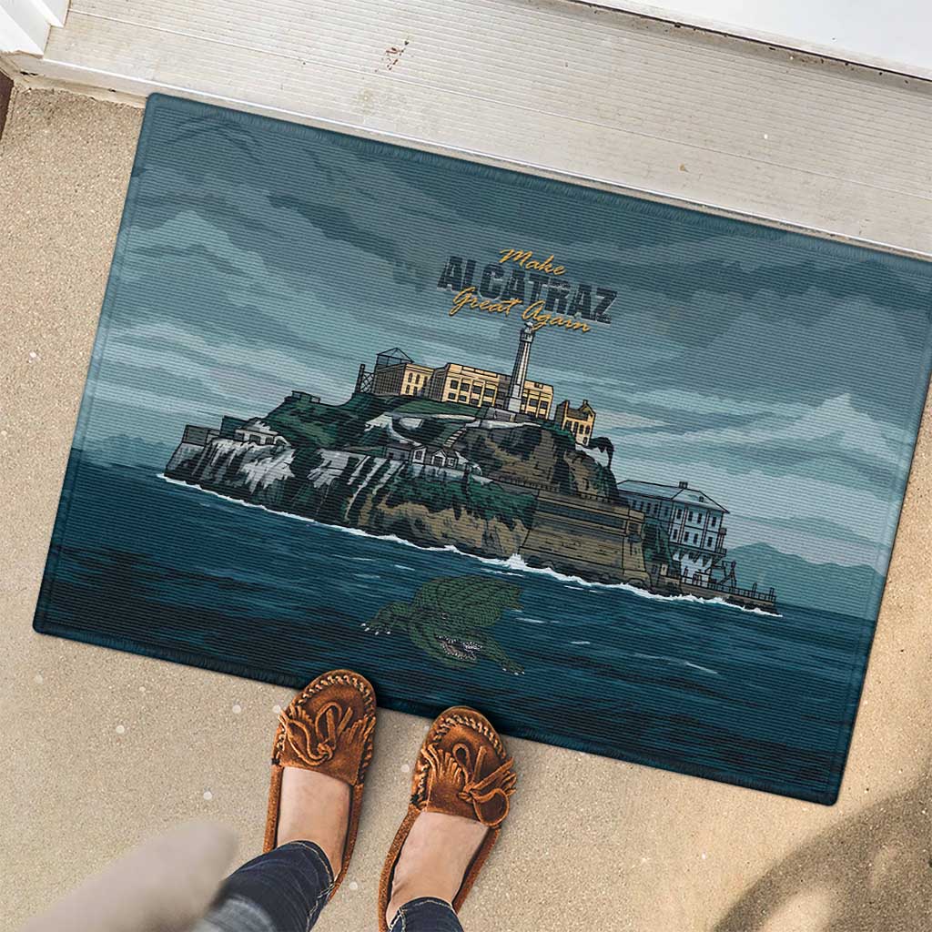 Make Alcatraz Great Again Rubber Doormat Vintage Retro - Wonder Print Shop