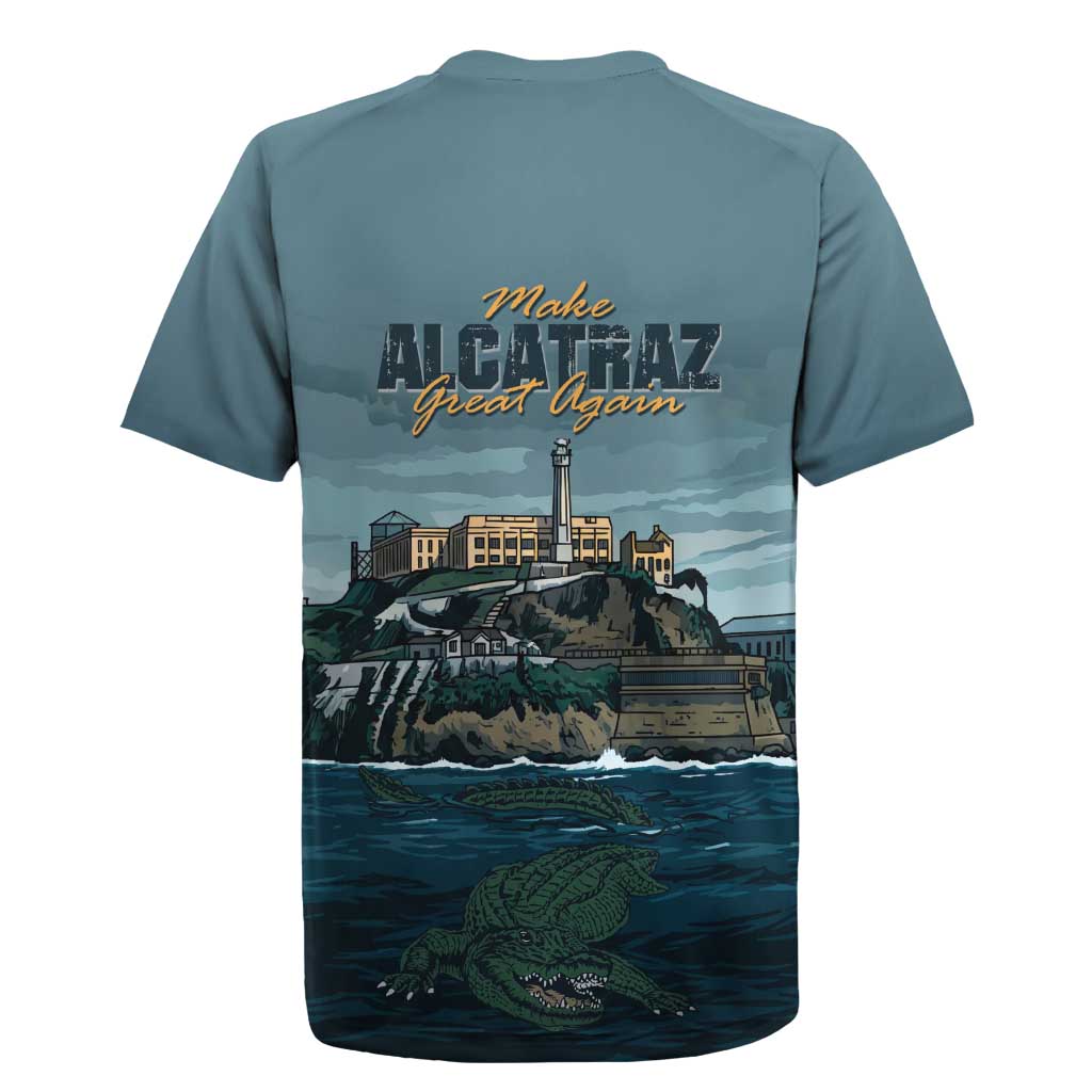 Make Alcatraz Great Again Rugby Jersey Vintage Retro - Wonder Print Shop