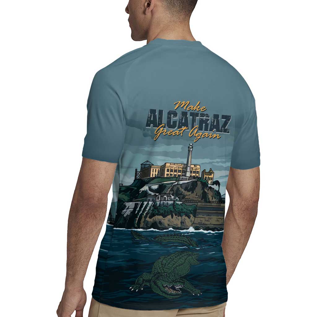 Make Alcatraz Great Again Rugby Jersey Vintage Retro - Wonder Print Shop
