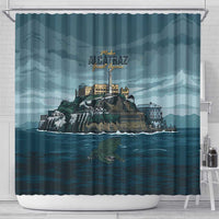 Make Alcatraz Great Again Shower Curtain Vintage Retro - Wonder Print Shop