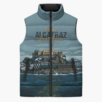 Make Alcatraz Great Again Sleeveless Puffer Jacket Vintage Retro - Wonder Print Shop