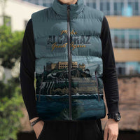 Make Alcatraz Great Again Sleeveless Puffer Jacket Vintage Retro - Wonder Print Shop