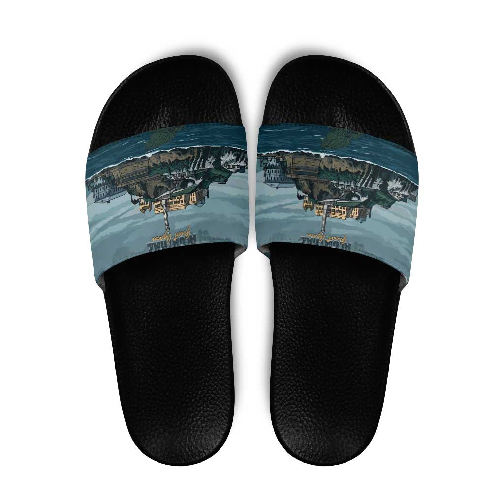 Make Alcatraz Great Again Slide Sandals Vintage Retro - Wonder Print Shop