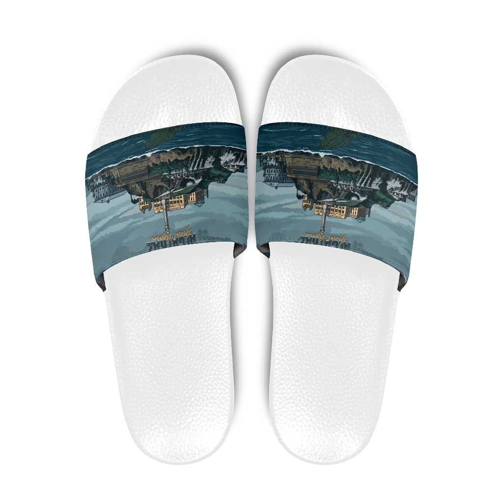 Make Alcatraz Great Again Slide Sandals Vintage Retro - Wonder Print Shop