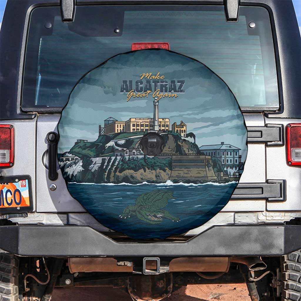 Make Alcatraz Great Again Spare Tire Cover Vintage Retro - Wonder Print Shop