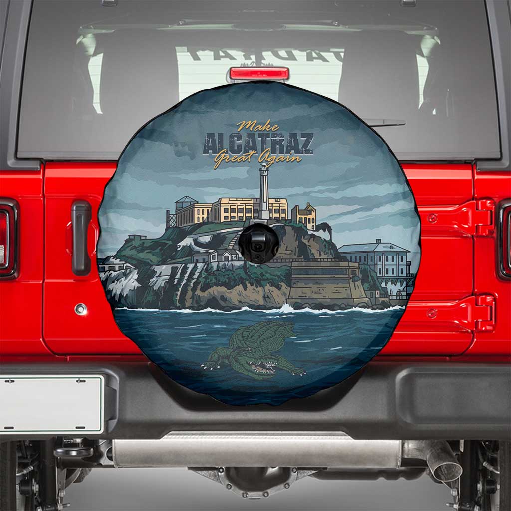 Make Alcatraz Great Again Spare Tire Cover Vintage Retro - Wonder Print Shop