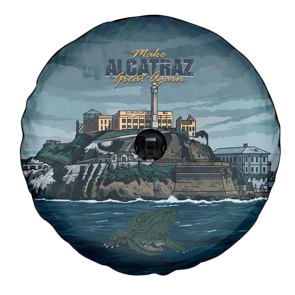 Make Alcatraz Great Again Spare Tire Cover Vintage Retro - Wonder Print Shop