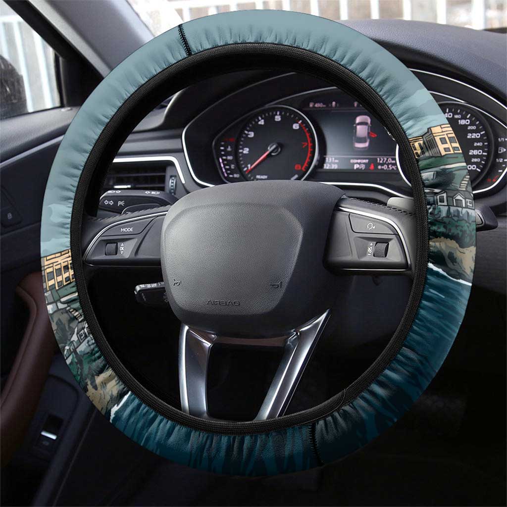 Make Alcatraz Great Again Steering Wheel Cover Vintage Retro - Wonder Print Shop