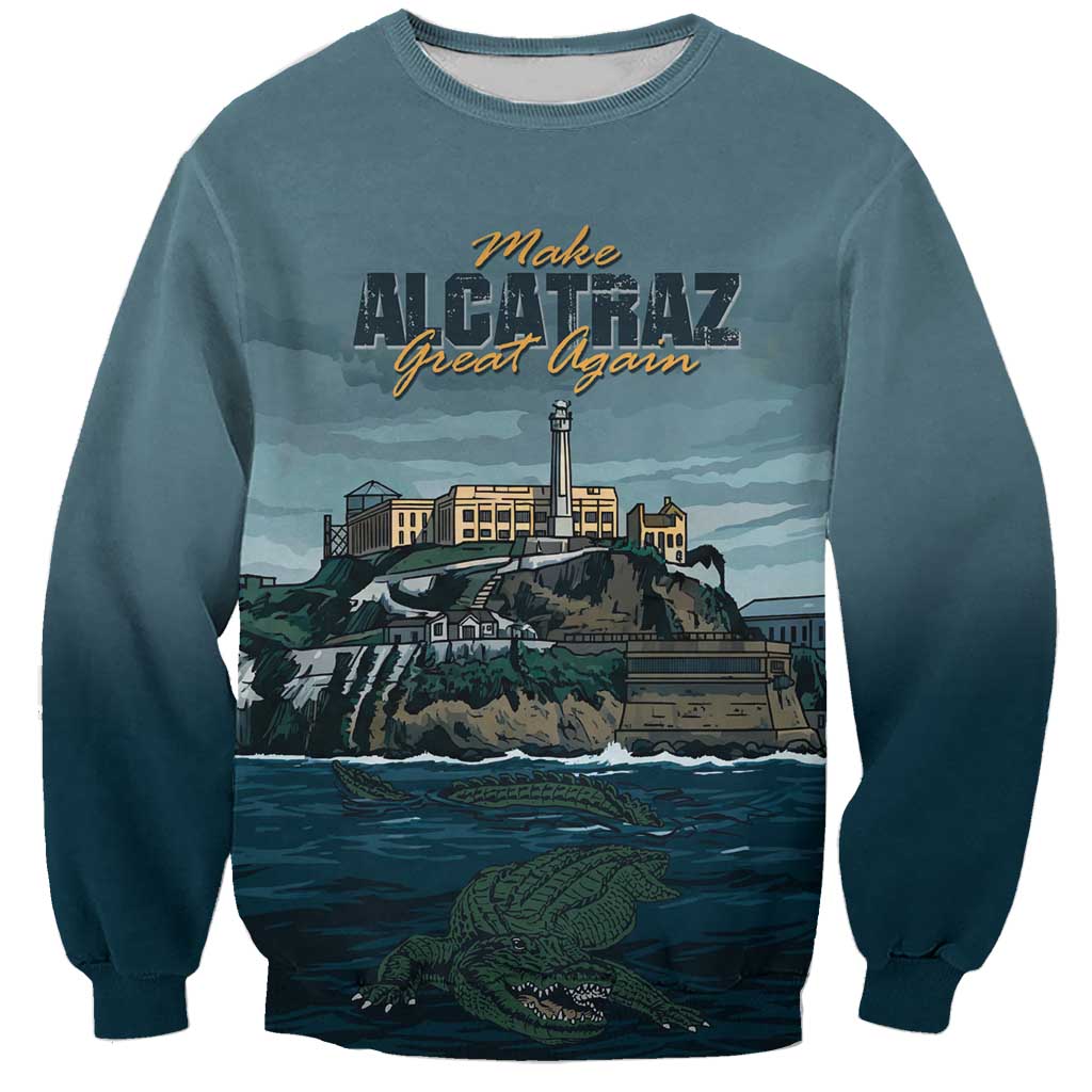 Make Alcatraz Great Again Sweatshirt Vintage Retro - Wonder Print Shop