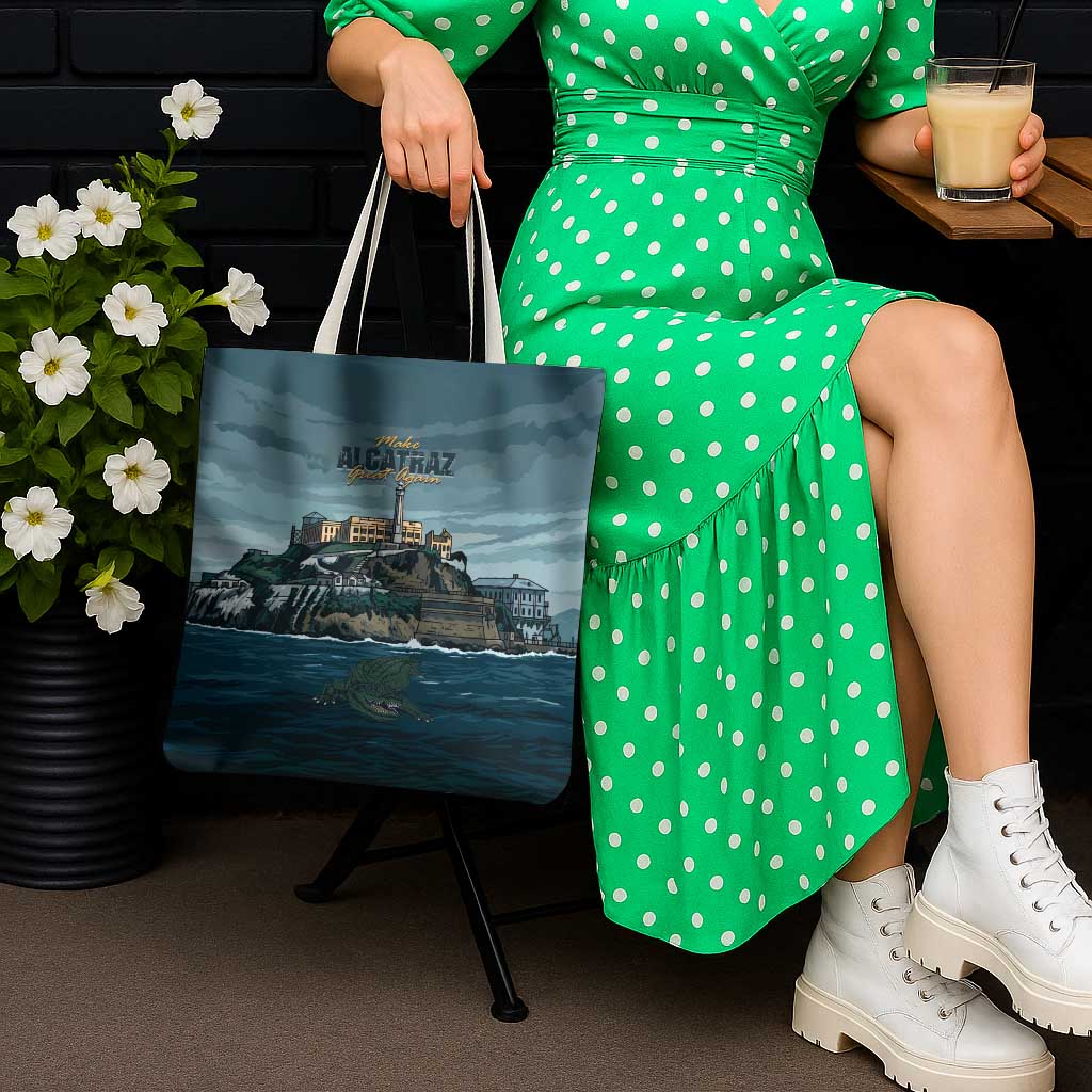 Make Alcatraz Great Again Tote Bag Vintage Retro - Wonder Print Shop