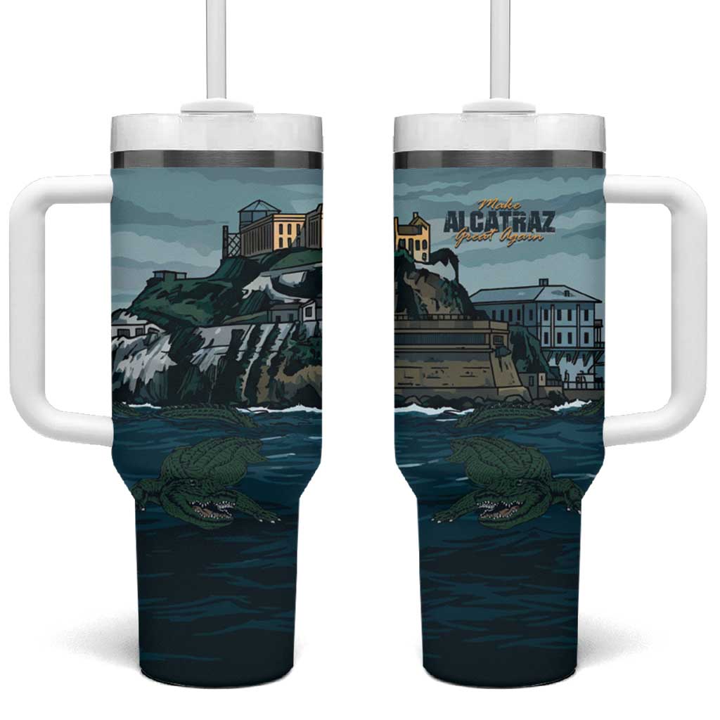 Make Alcatraz Great Again Tumbler With Handle Vintage Retro - Wonder Print Shop