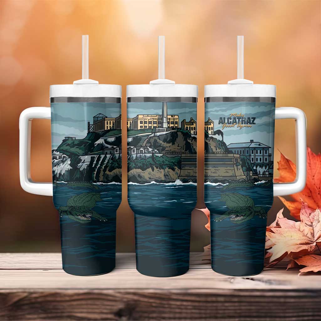 Make Alcatraz Great Again Tumbler With Handle Vintage Retro - Wonder Print Shop