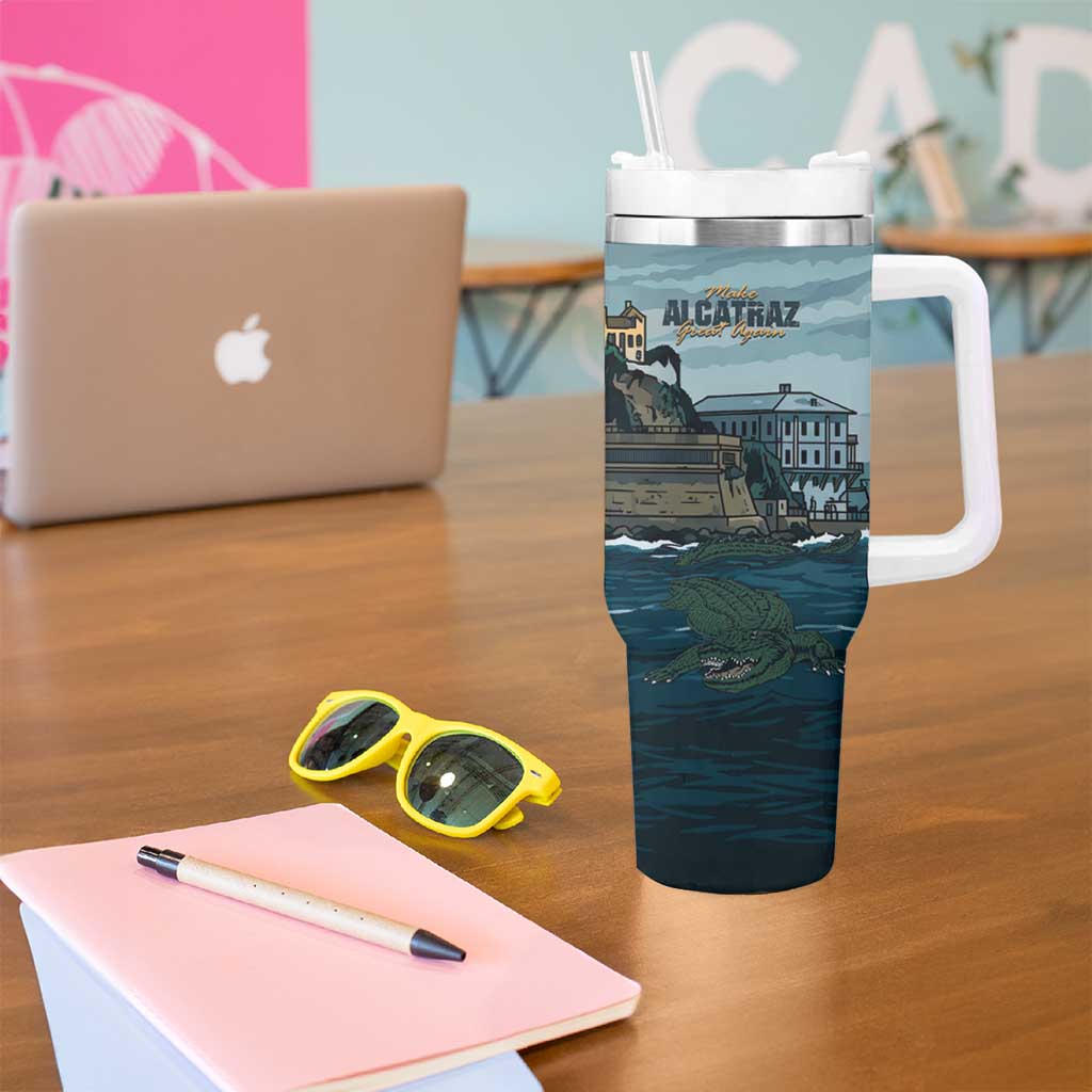 Make Alcatraz Great Again Tumbler With Handle Vintage Retro - Wonder Print Shop