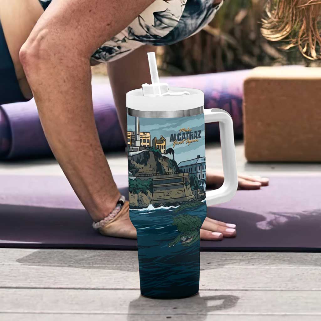 Make Alcatraz Great Again Tumbler With Handle Vintage Retro - Wonder Print Shop