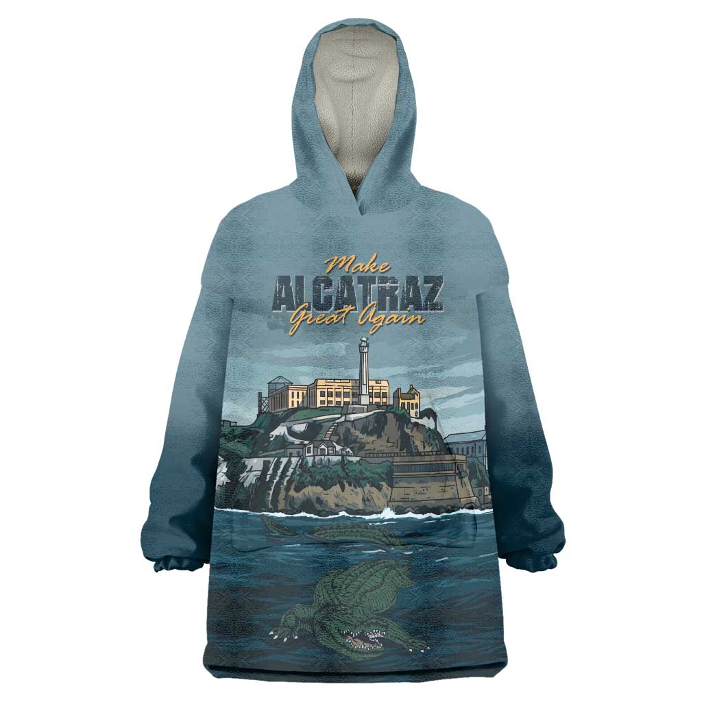 Make Alcatraz Great Again Wearable Blanket Hoodie Vintage Retro - Wonder Print Shop