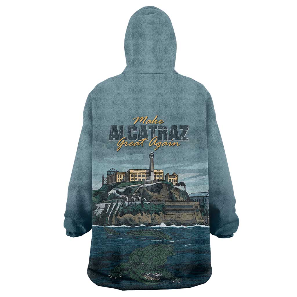 Make Alcatraz Great Again Wearable Blanket Hoodie Vintage Retro - Wonder Print Shop