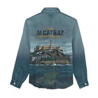 Make Alcatraz Great Again Women Casual Shirt Vintage Retro - Wonder Print Shop