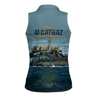 Make Alcatraz Great Again Women Sleeveless Polo Shirt Vintage Retro - Wonder Print Shop