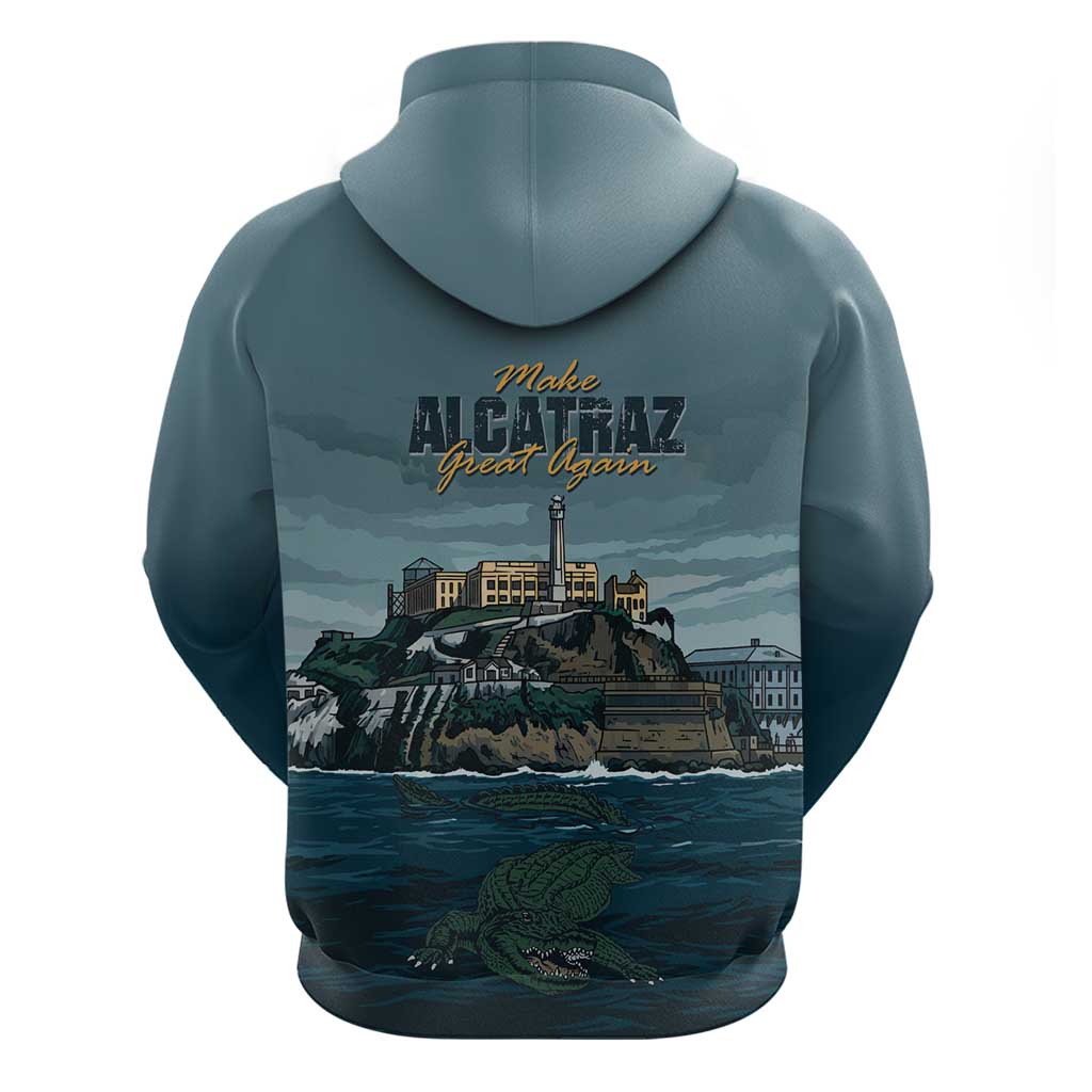 Make Alcatraz Great Again Zip Hoodie Vintage Retro - Wonder Print Shop